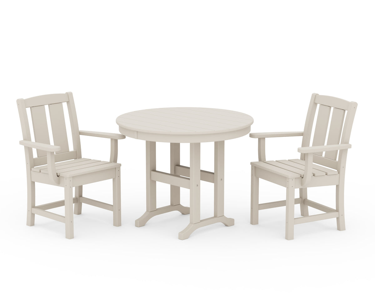 POLYWOOD Mission 3-Piece Farmhouse Dining Set in Sand
