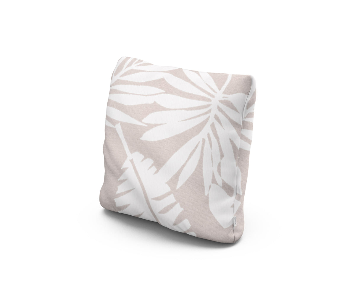 POLYWOOD 16" Outdoor Throw Pillow in Leaf Dune Burlap