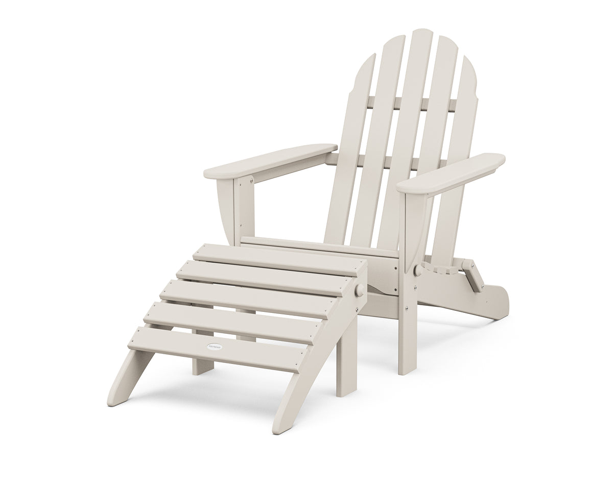 POLYWOOD Classic Adirondack 2-Piece Set in Sand