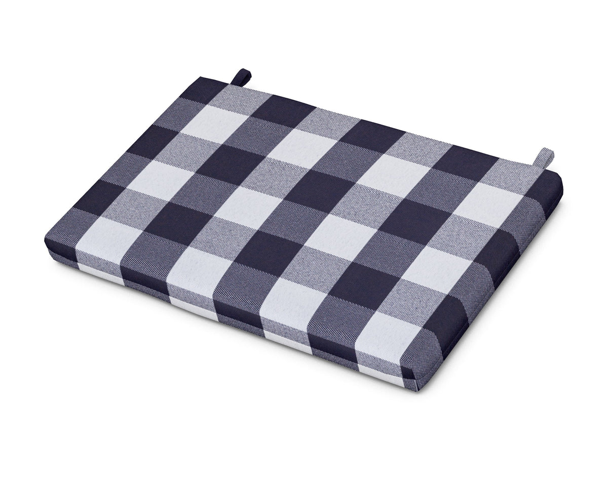 POLYWOOD Eastport Lounge Chair Cushion in Buffalo Plaid Navy