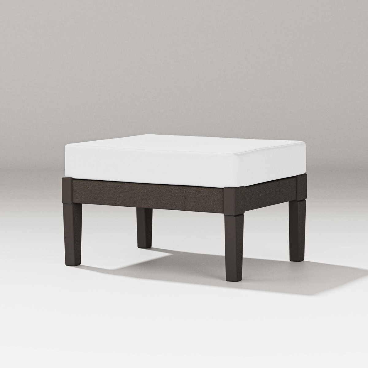 POLYWOOD Estate Lounge Ottoman in Vintage Coffee / Natural