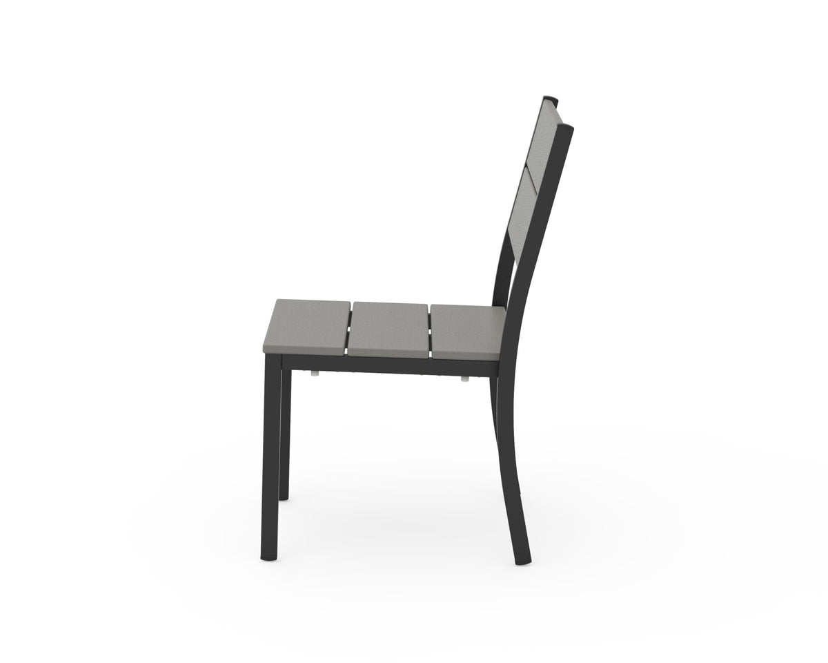 POLYWOOD Main Street Stacking Dining Side Chair angle view
