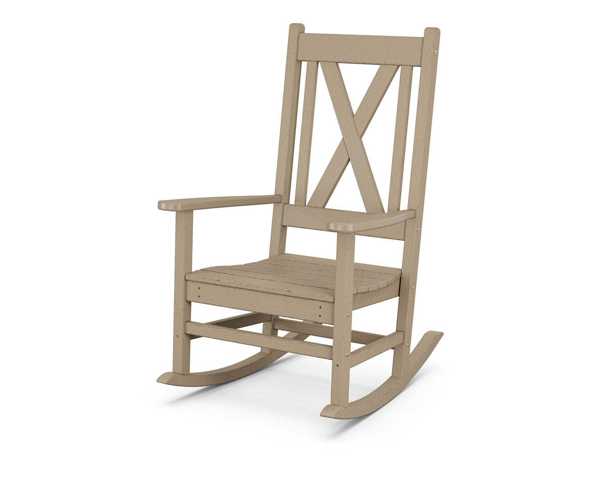 POLYWOOD Braxton Porch Rocking Chair in Vintage Sahara