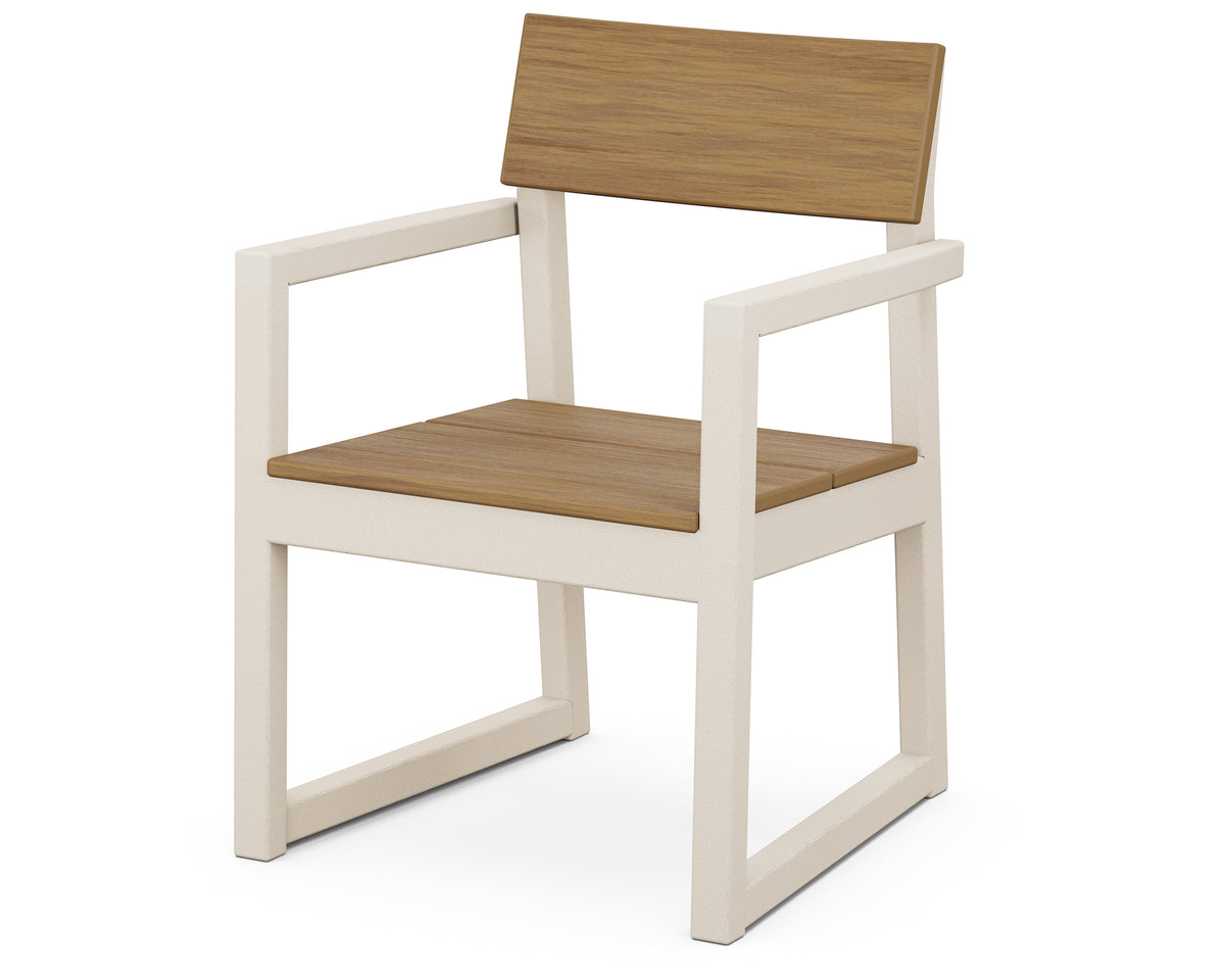 POLYWOOD EDGE Dining Arm Chair in Sand / Natural