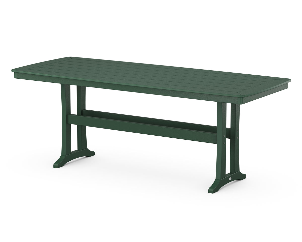 POLYWOOD Nautical Trestle 39" x 97" Counter Table in Green