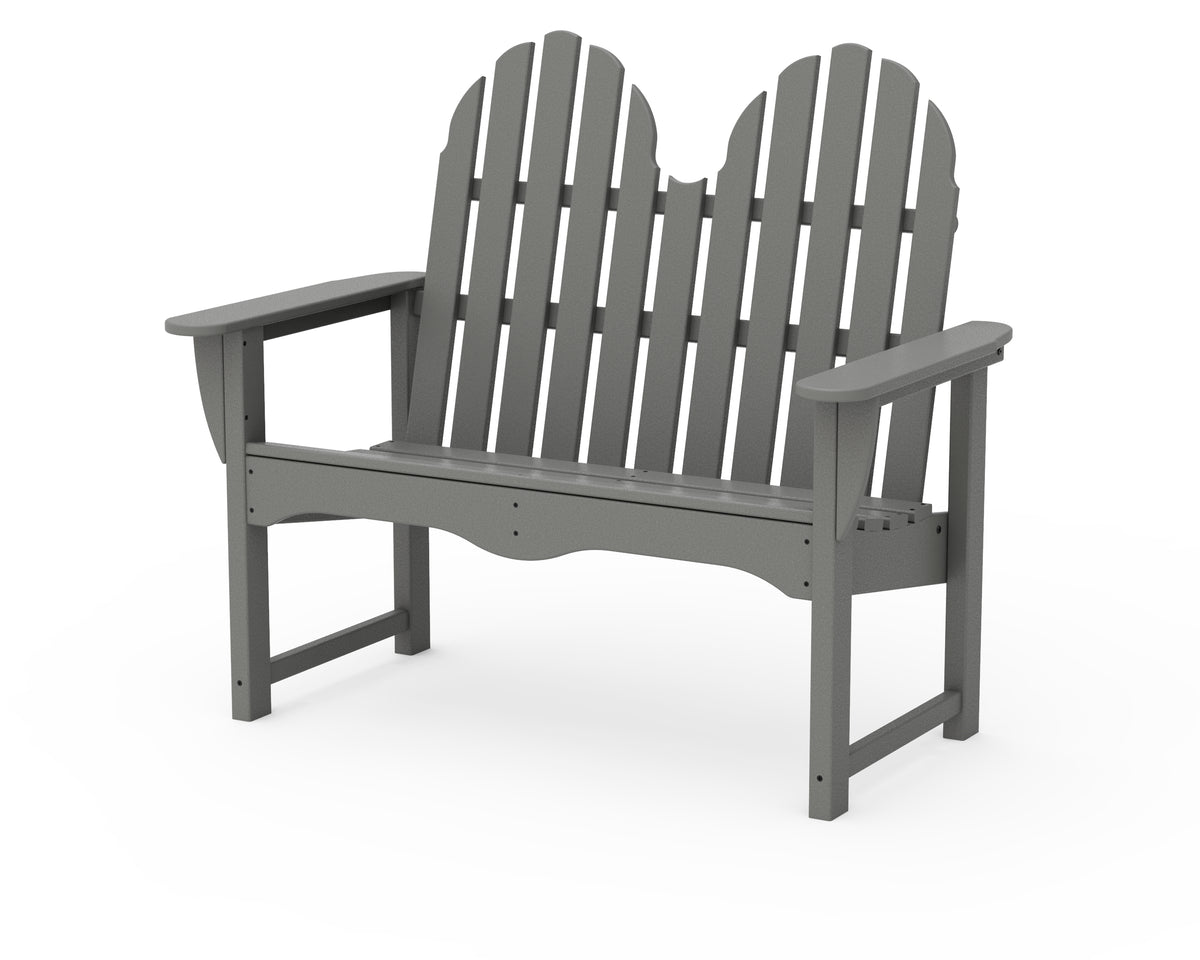 POLYWOOD Classic Adirondack 48" Bench in Slate Grey