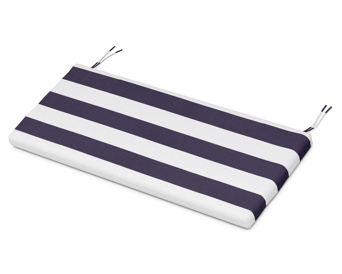 POLYWOOD 48" Bench Seat Cushion in Cabana Stripe Navy