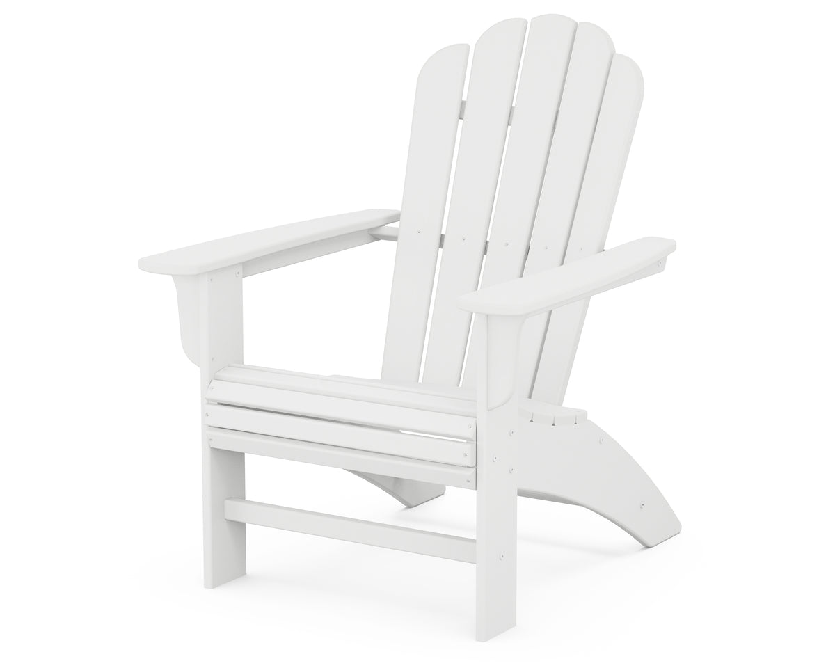 POLYWOOD Cottage Curveback Adirondack Chair in White