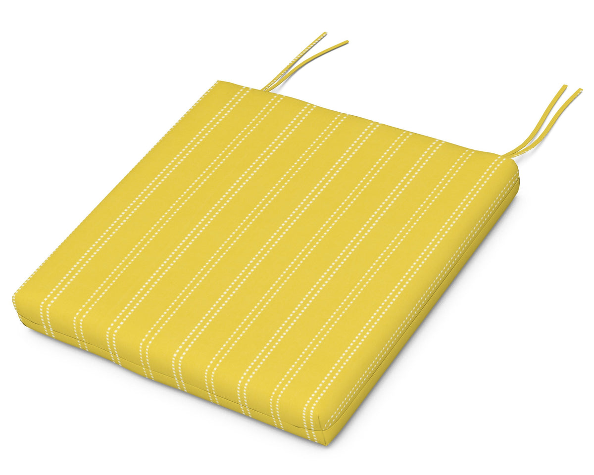 POLYWOOD Classic Oversized Adirondack Seat Pad 17.5"D x 22.25"W x 2.5"H in Stitch Canary