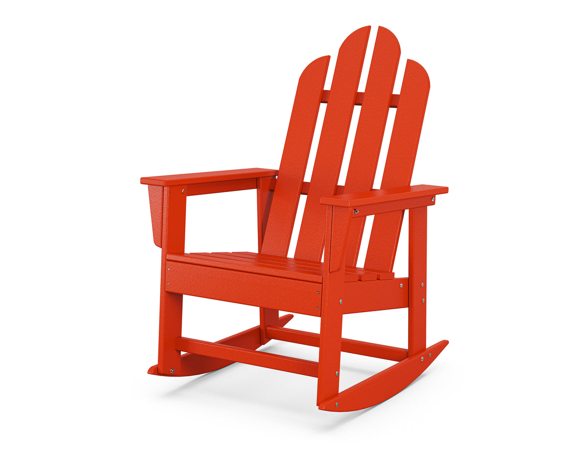 POLYWOOD Long Island Rocking Chair in Sunset Red