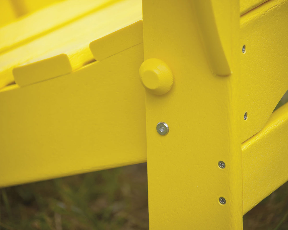 Detail photo of the POLYWOOD Classic Folding Adirondack Chair in Lemon