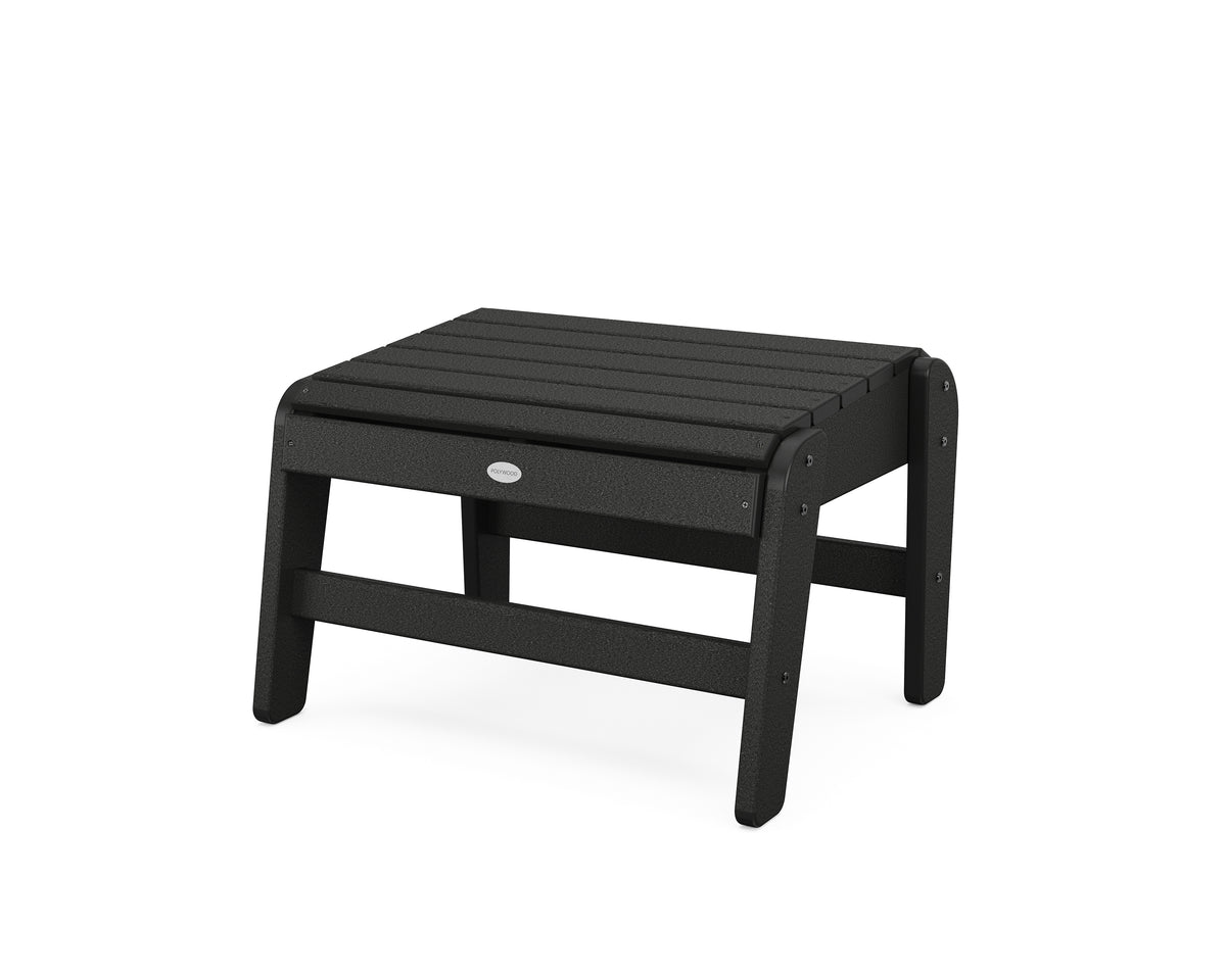 POLYWOOD Grand Upright Adirondack Ottoman in Black