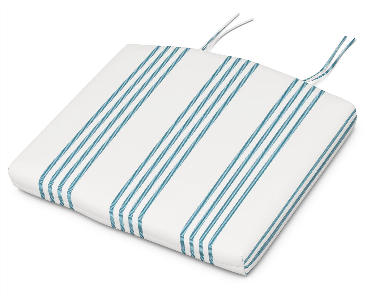 POLYWOOD Standard Seat Cushion 18.5"D x 24"W x 2.5"H in Shade Lagoon