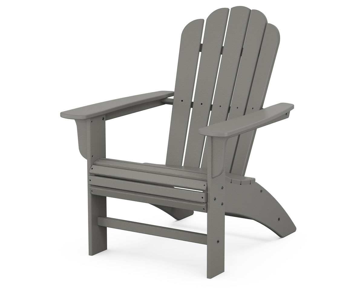 POLYWOOD Cottage Curveback Adirondack Chair in Slate Grey
