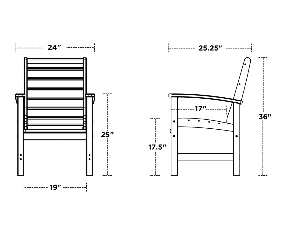 POLYWOOD Signature Dining Chair dimensions