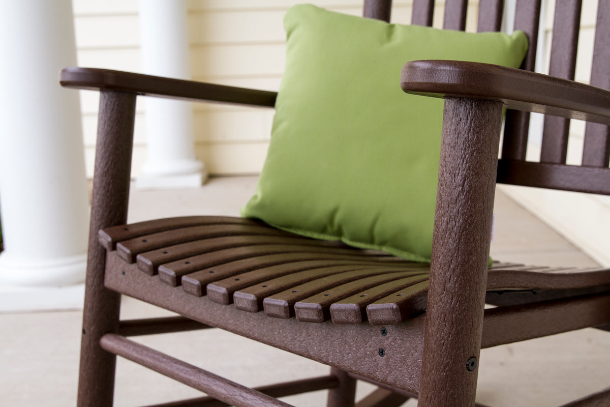 Detail photo of the POLYWOOD Jefferson Rocking Chair in Mahogany