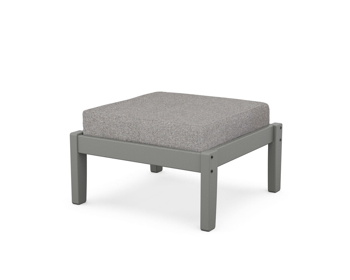 POLYWOOD Deep Seating Ottoman in Slate Grey / Grey Mist