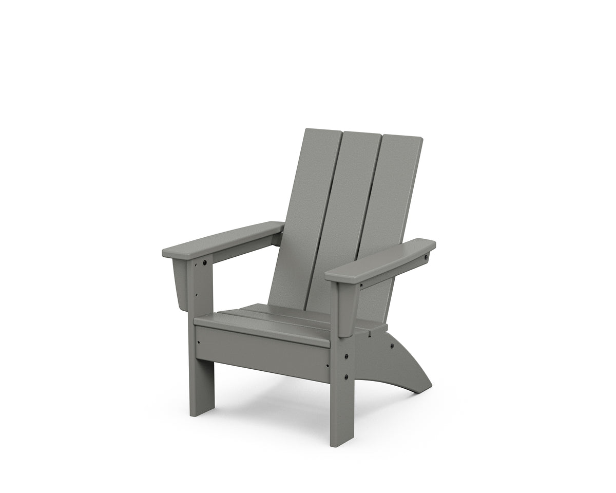 POLYWOOD Kids Modern Adirondack Chair in Slate Grey