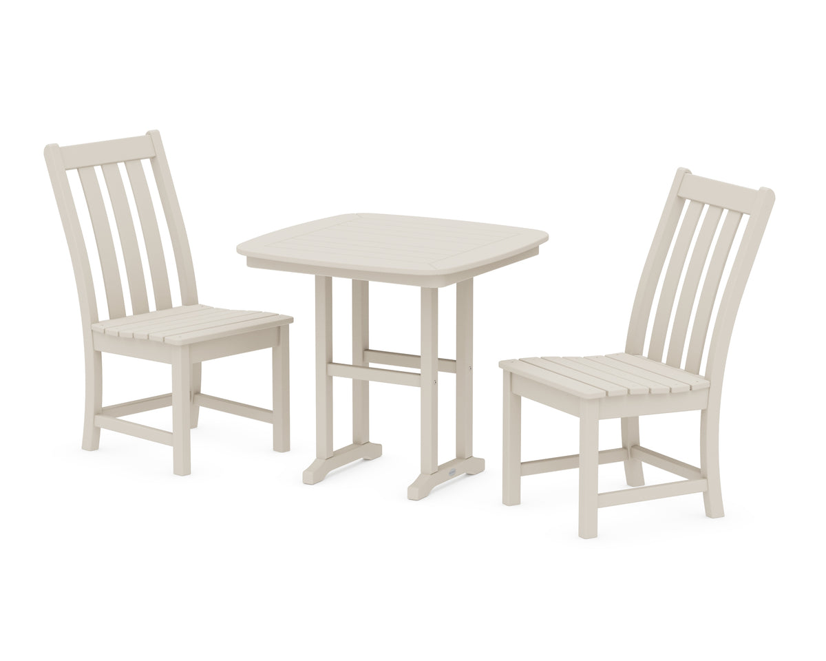 POLYWOOD Vineyard Side Chair 3-Piece Dining Set in Sand