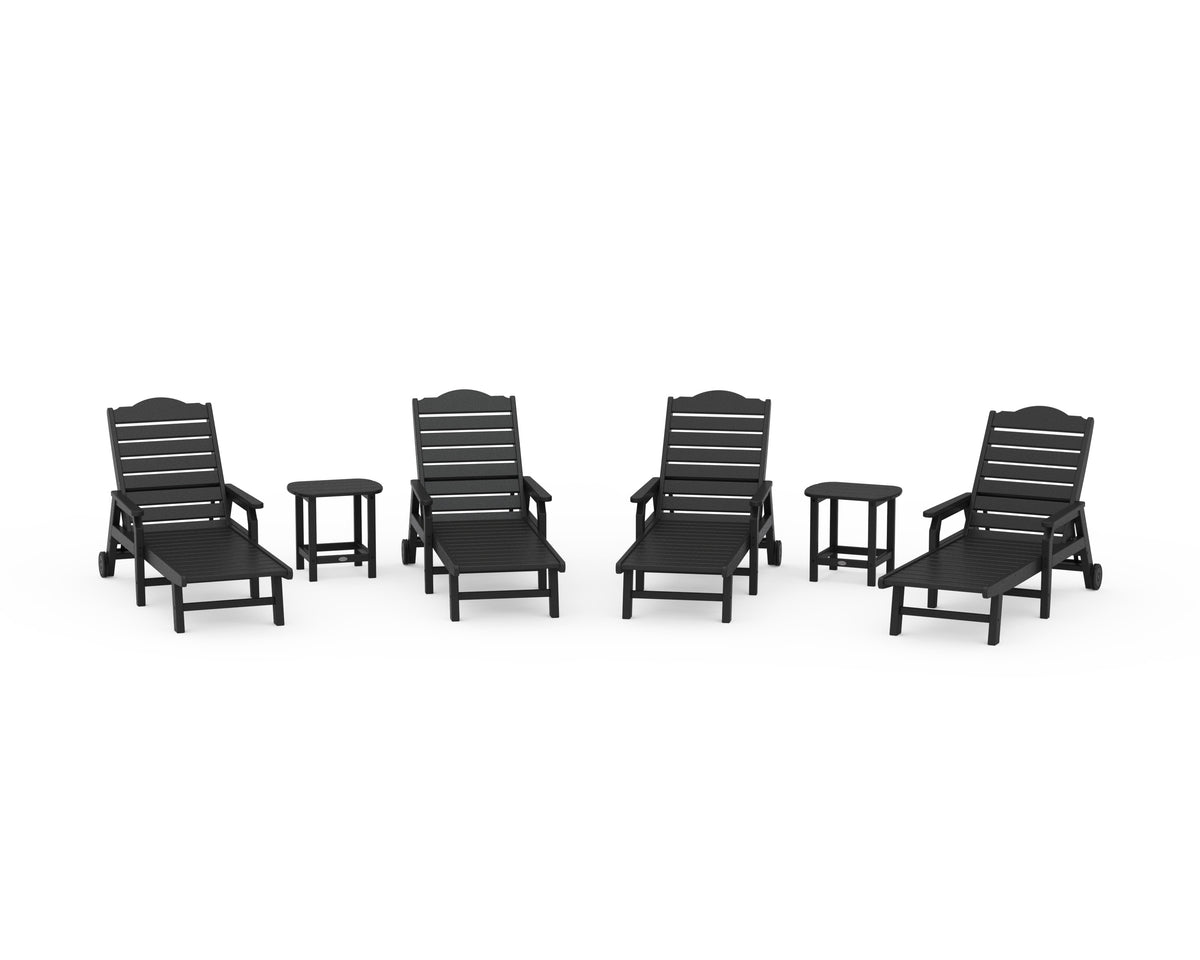 POLYWOOD Draper James Savannah 6-Piece Chaise Lounge Set in Black