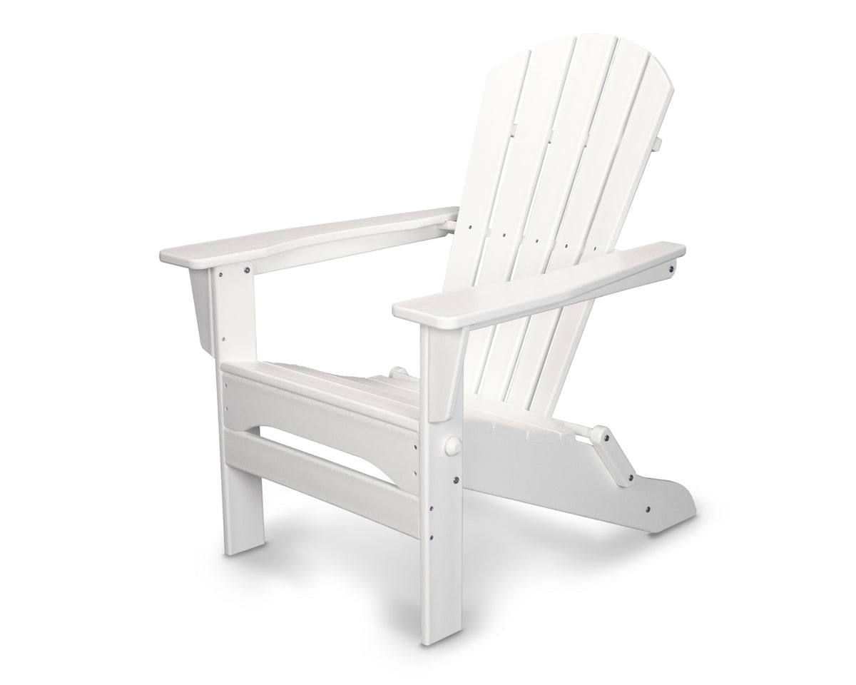 POLYWOOD Palm Coast Folding Adirondack in White