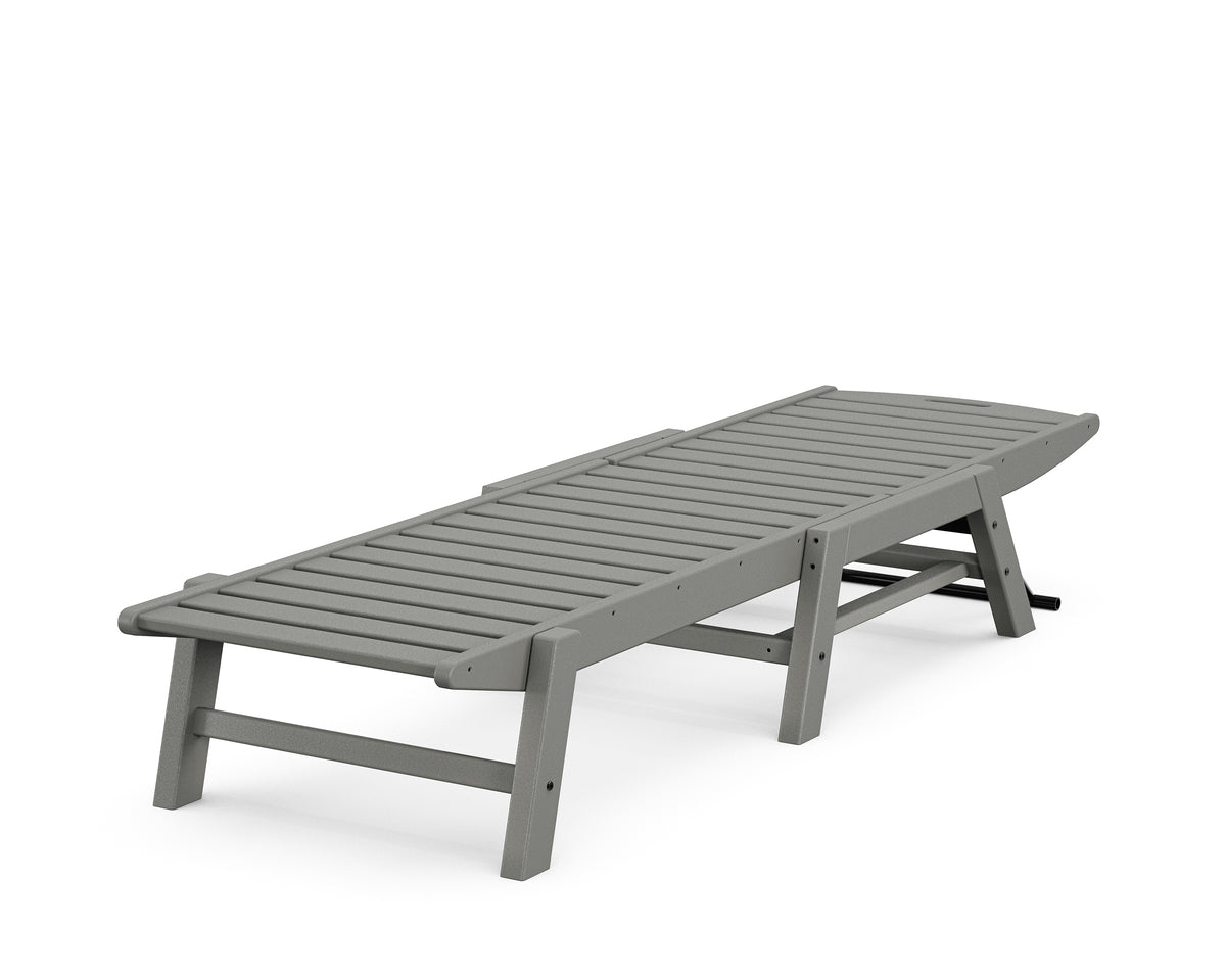 Alternate view of the POLYWOOD Nautical Chaise in Slate Grey