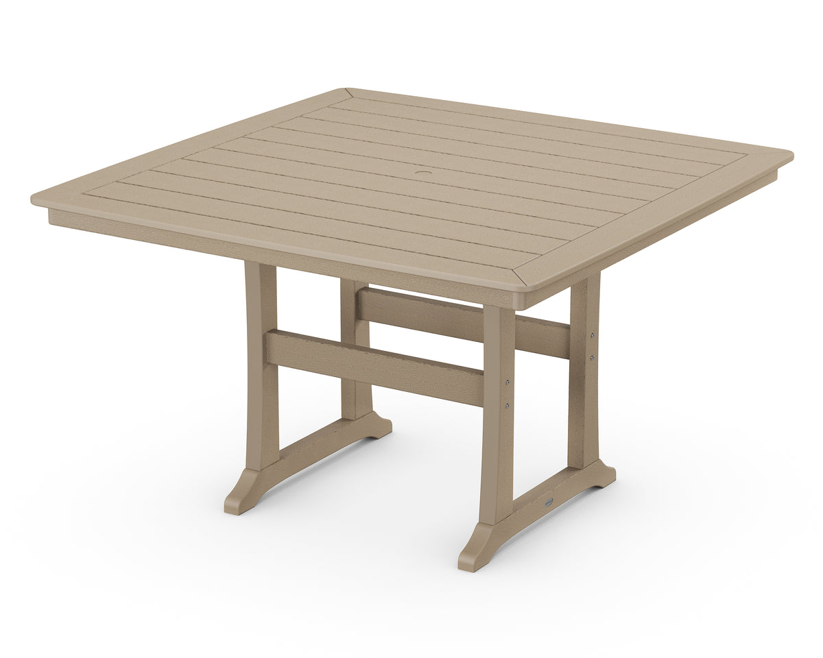 POLYWOOD Nautical Trestle 59" Counter Table in Vintage Sahara
