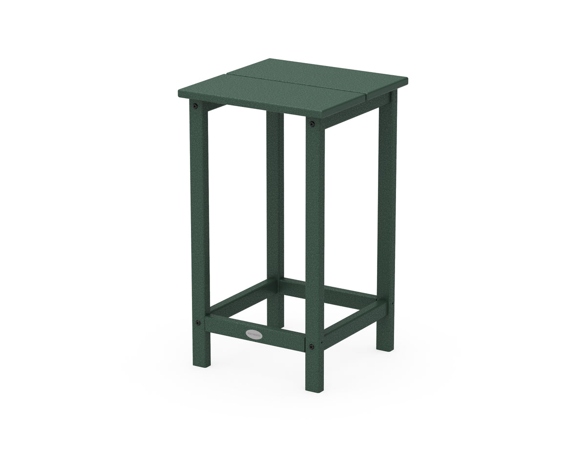 POLYWOOD Studio Square Counter Side Table in Green