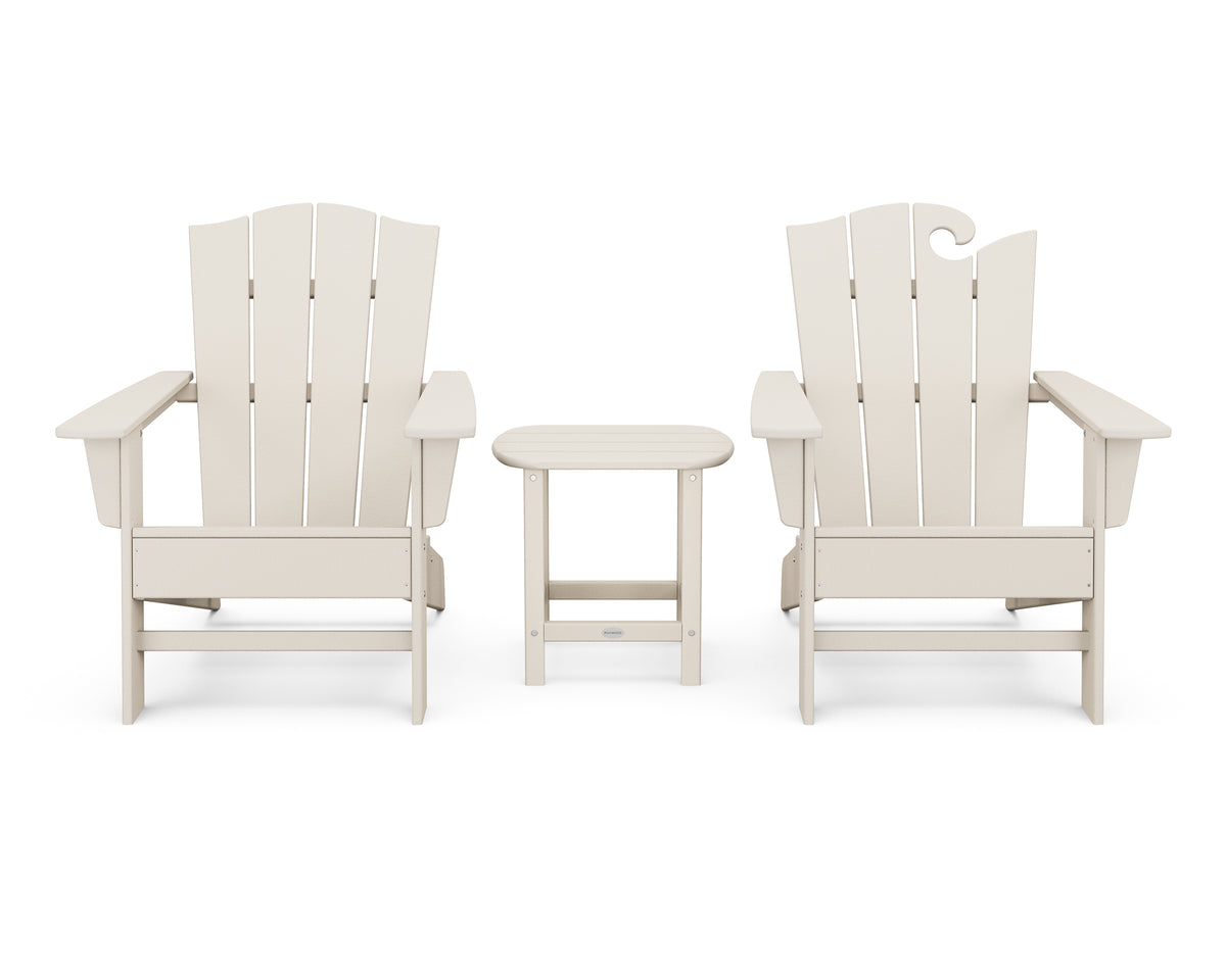 POLYWOOD Wave Collection 3-Piece Set in Sand