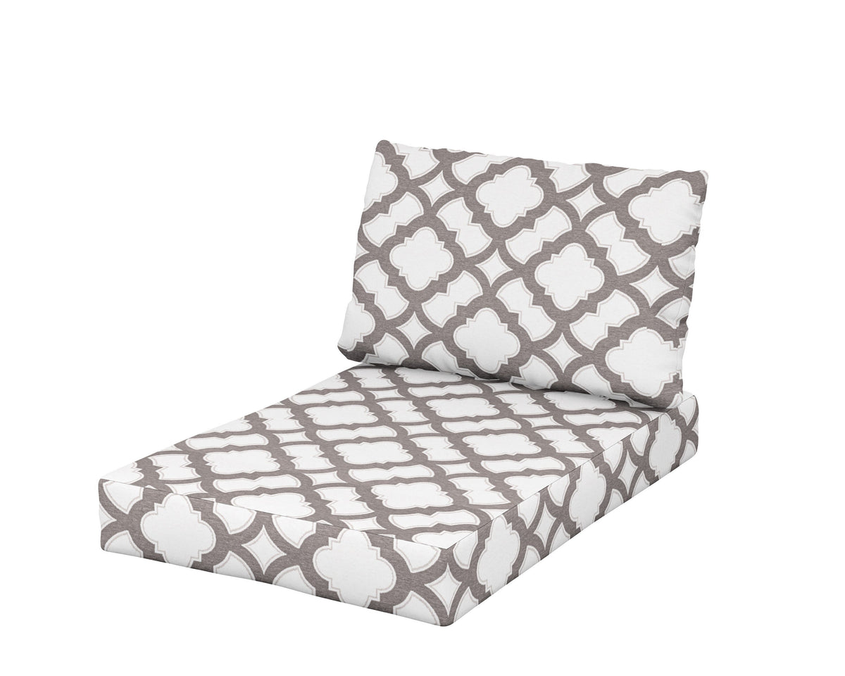 POLYWOOD Daybed Swing Seat/Back Cushion in Trellis Grey Mist