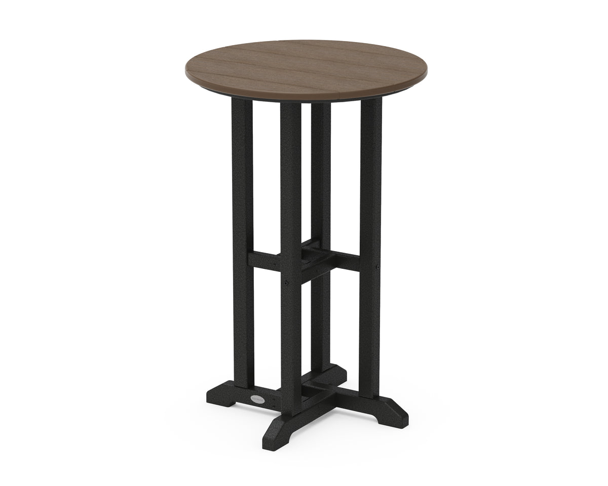 POLYWOOD Contempo 24" Round Counter Table in Black / Kona