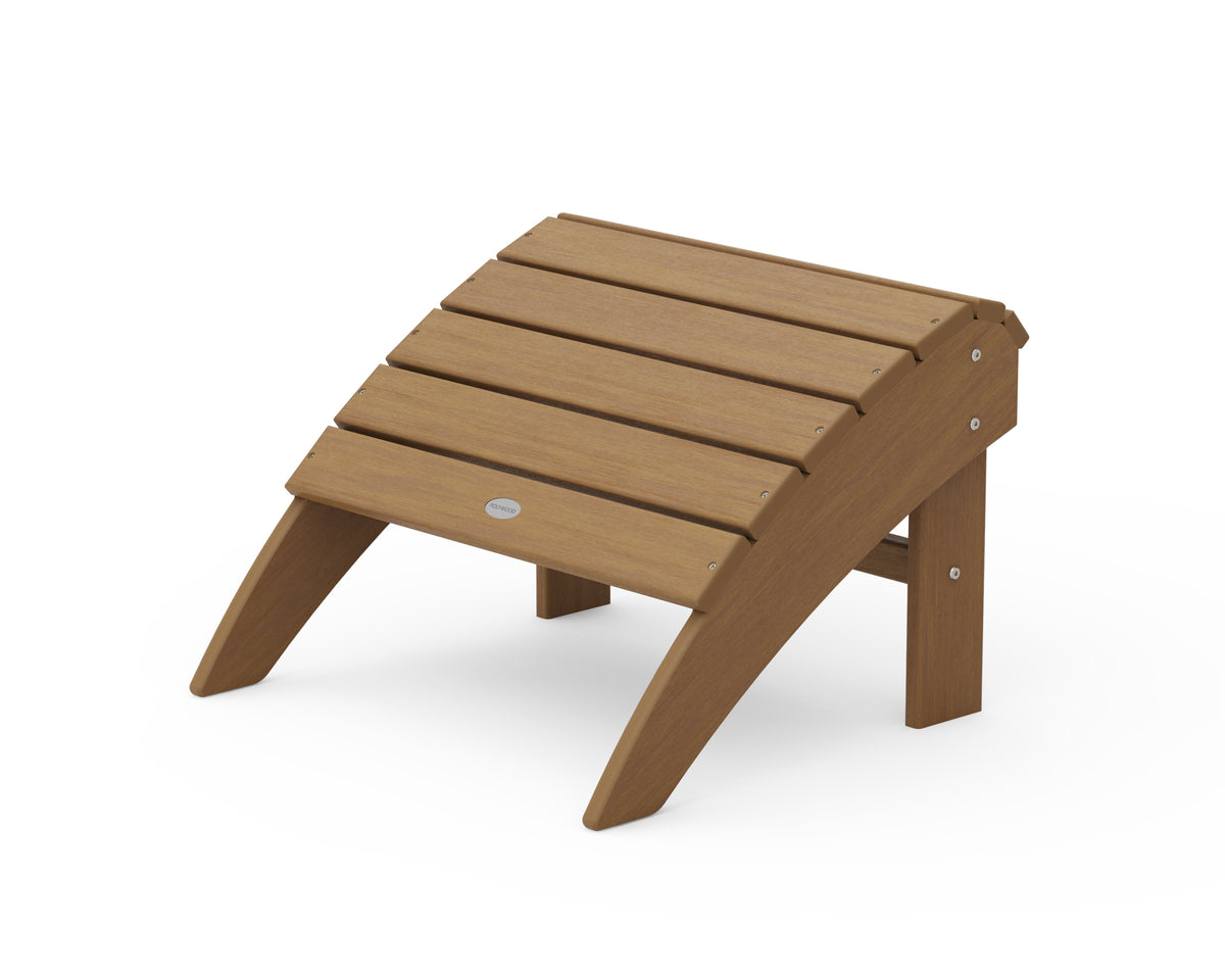 POLYWOOD Vineyard Curveback Adirondack Ottoman in Natural
