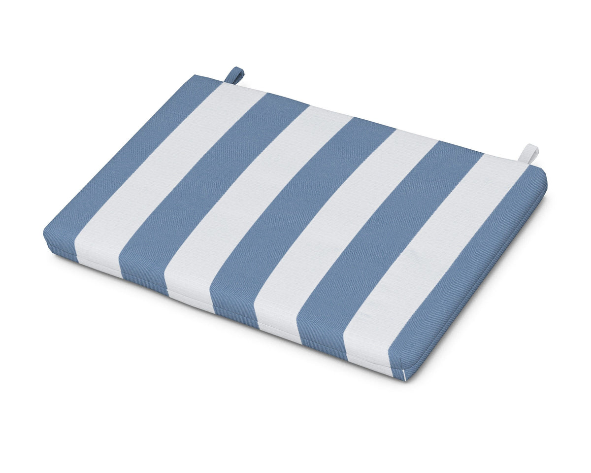 POLYWOOD Eastport Lounge Chair Cushion in Cabana Stripe Sky Blue