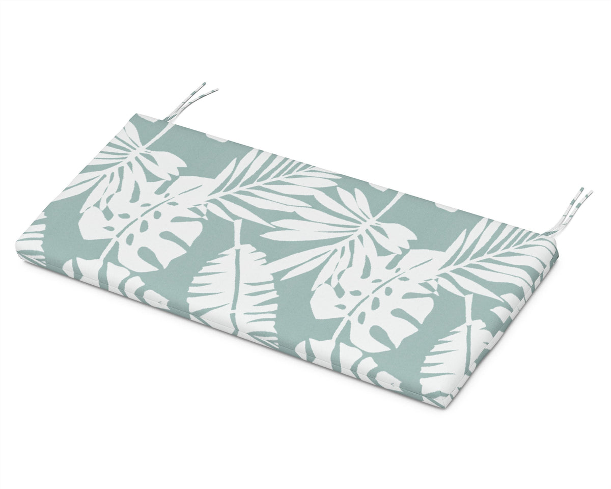 POLYWOOD 48" Bench Seat Cushion in Leaf Glacier Spa