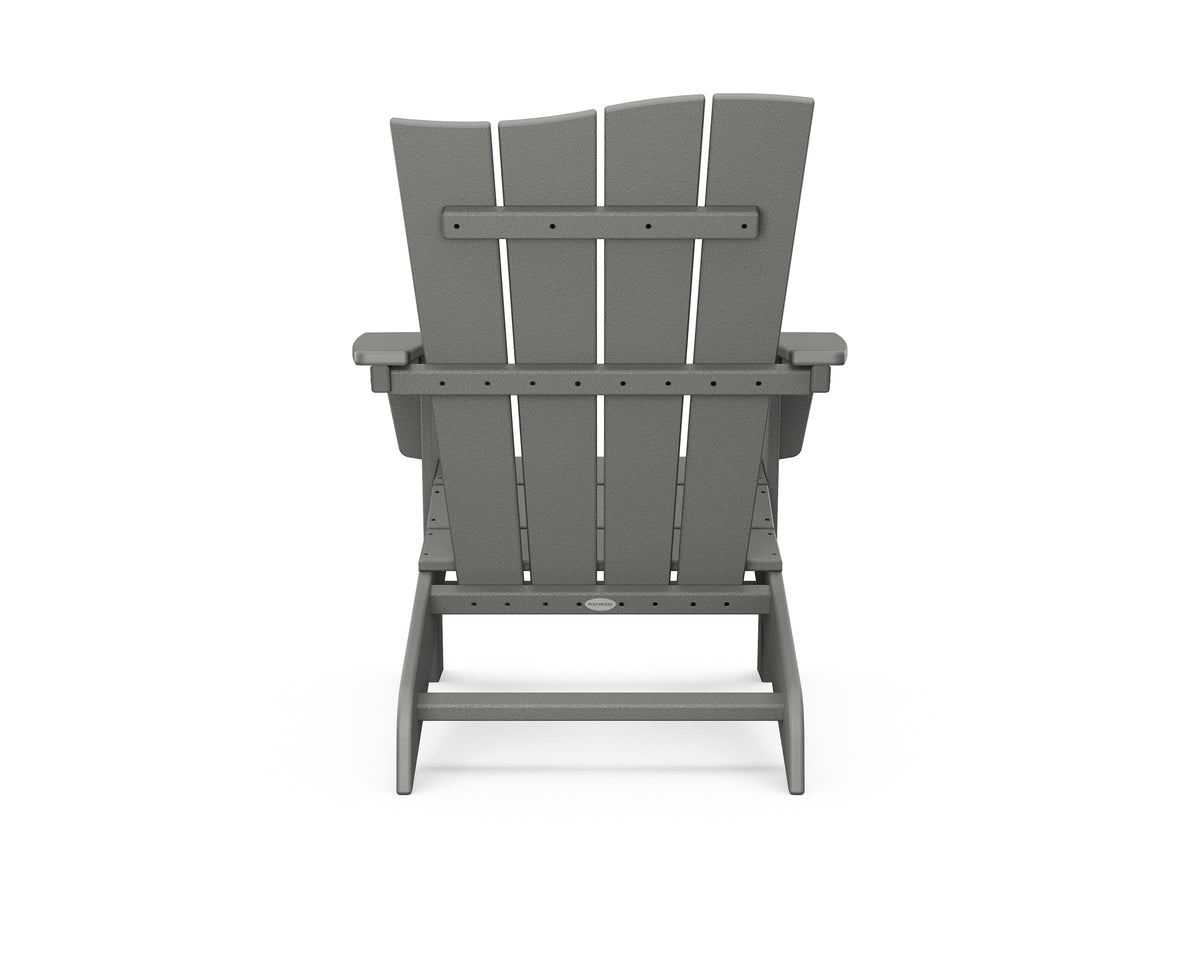 Alternate view of the POLYWOOD The Wave Chair Left in Slate Grey