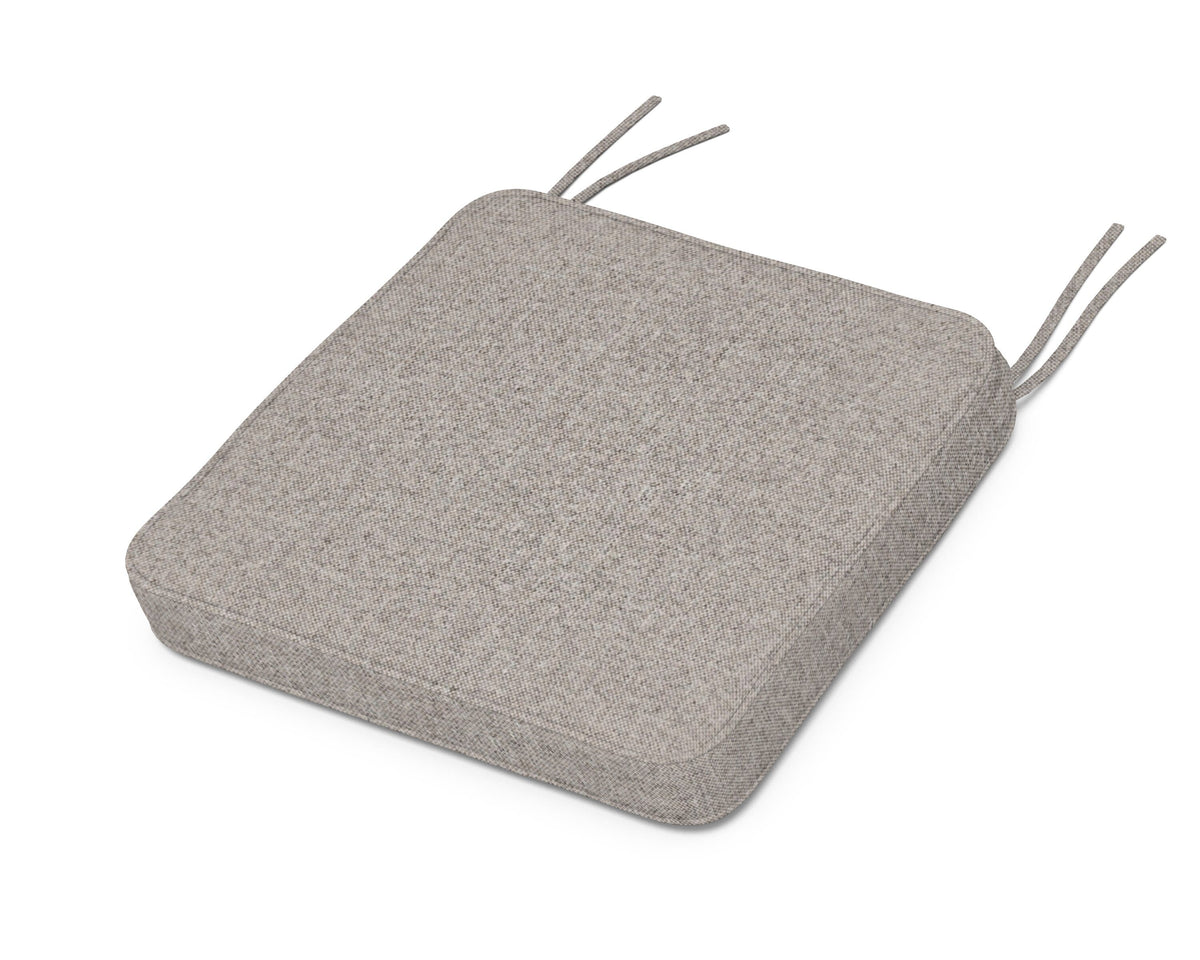 POLYWOOD Chinoiserie Side Chair Seat Cushion in Weathered Tweed