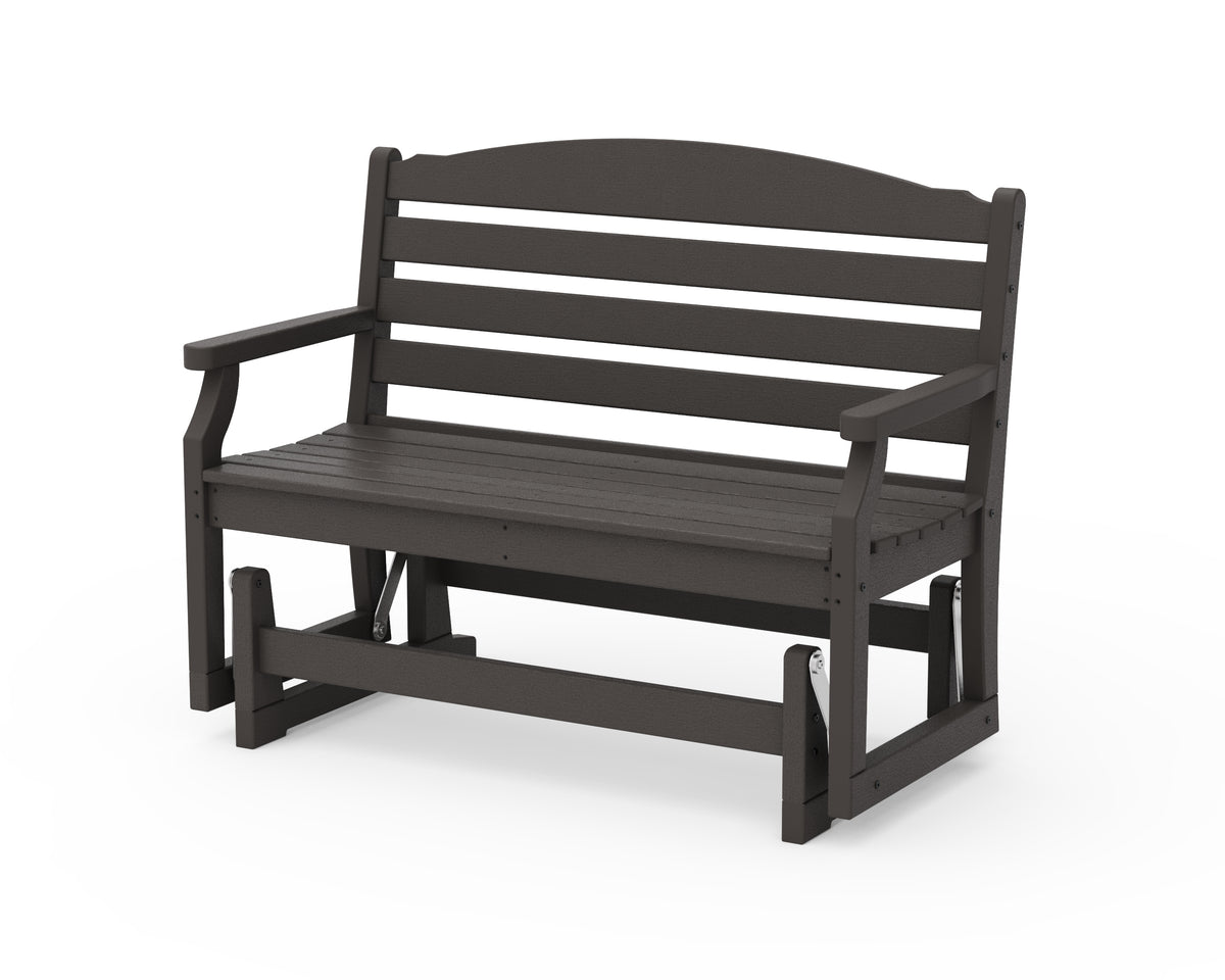 POLYWOOD Savannah 48" Glider in Vintage Coffee