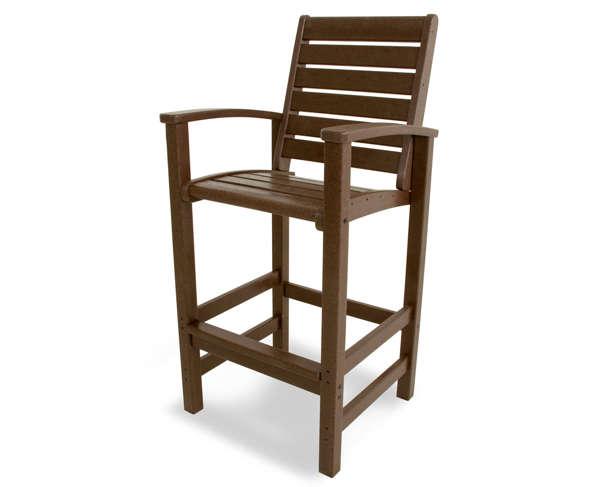 POLYWOOD Signature Bar Chair in Mahogany