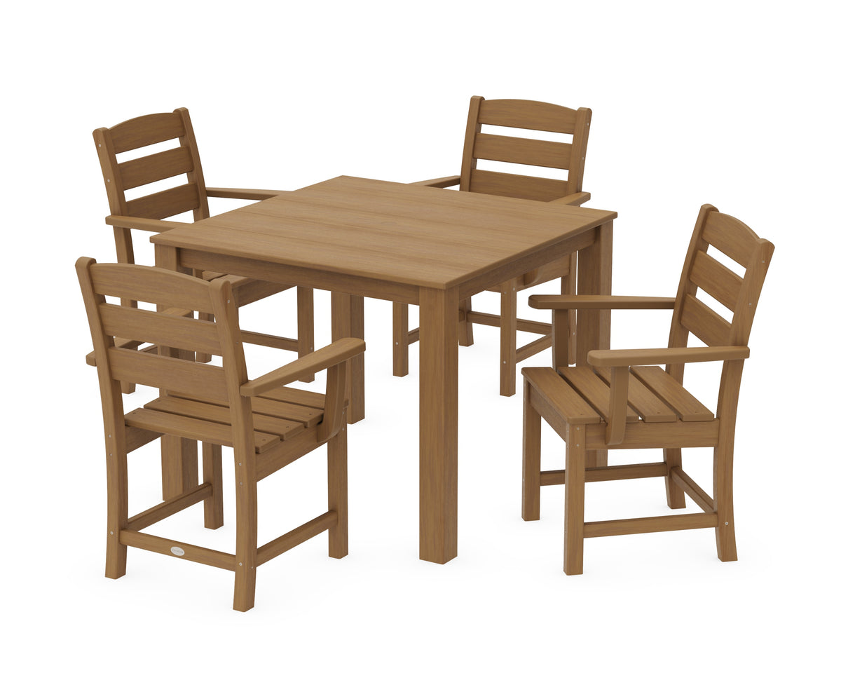 POLYWOOD Lakeside 5-Piece Parsons Dining Set in Natural