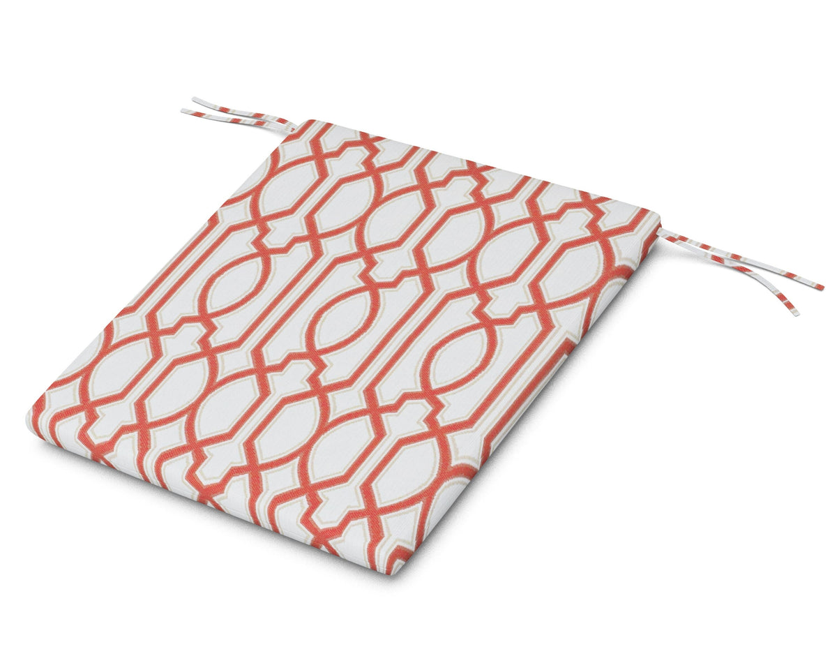 POLYWOOD AL100 Seat Pad in Chelsey Trellis Coral