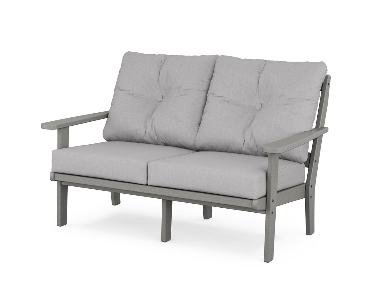 POLYWOOD Mission Deep Seating Loveseat in Slate Grey / Granite