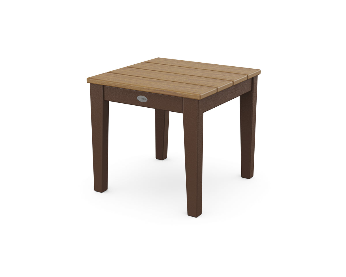 POLYWOOD Newport 18" End Table in Mahogany / Natural