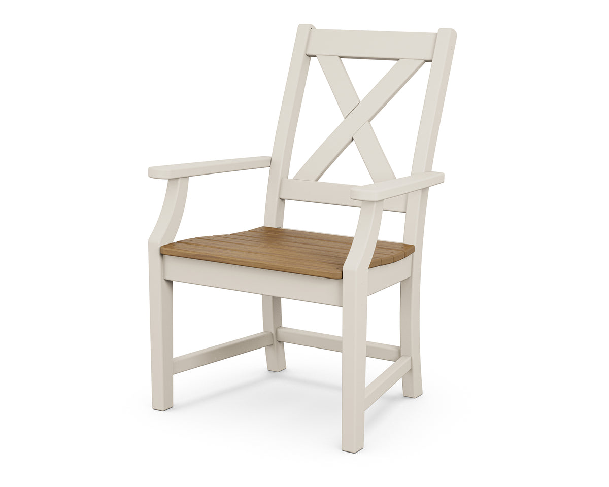 POLYWOOD Braxton Dining Arm Chair in Sand / Natural