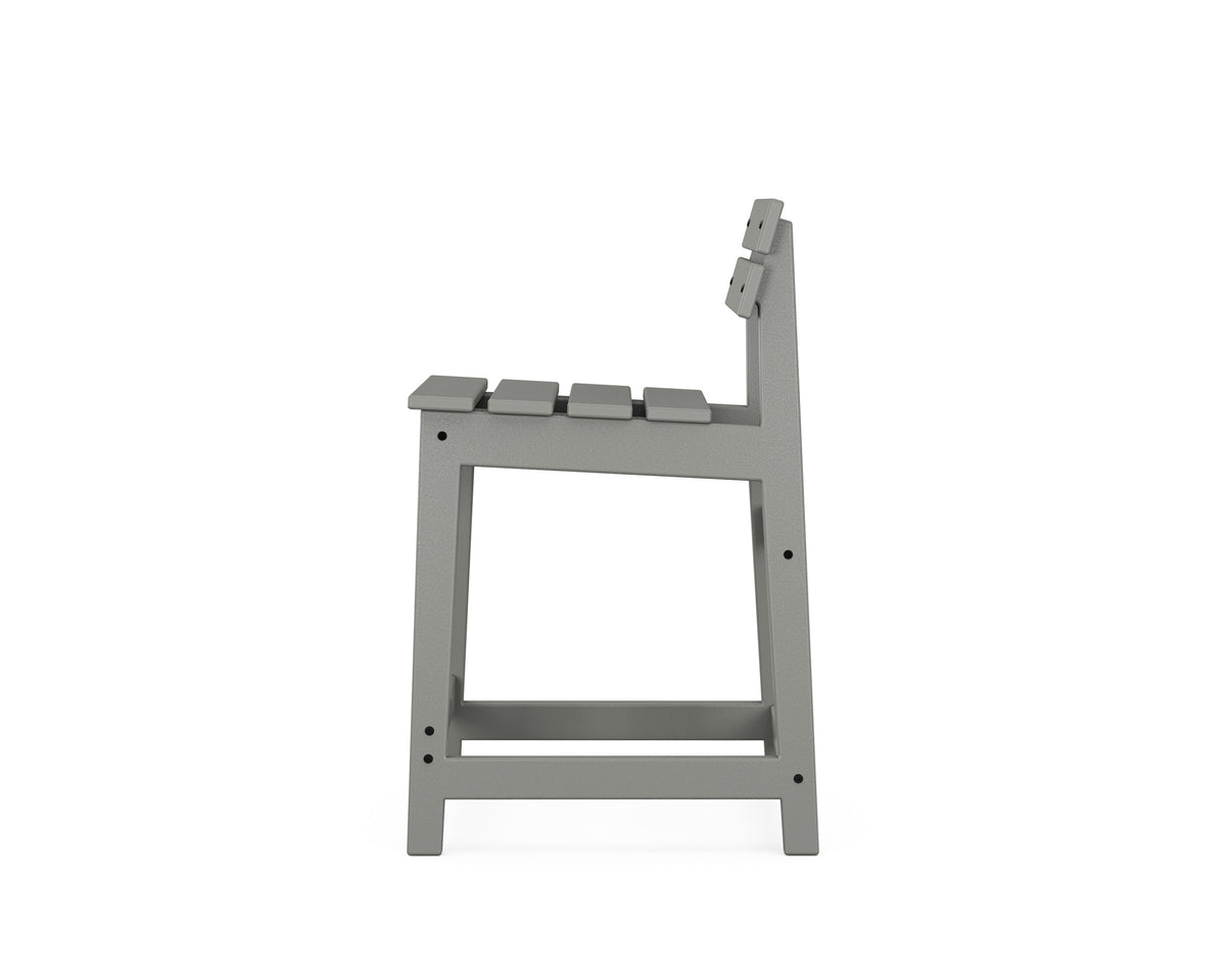 POLYWOOD Modern Studio Plaza Lowback Counter Chair angle view