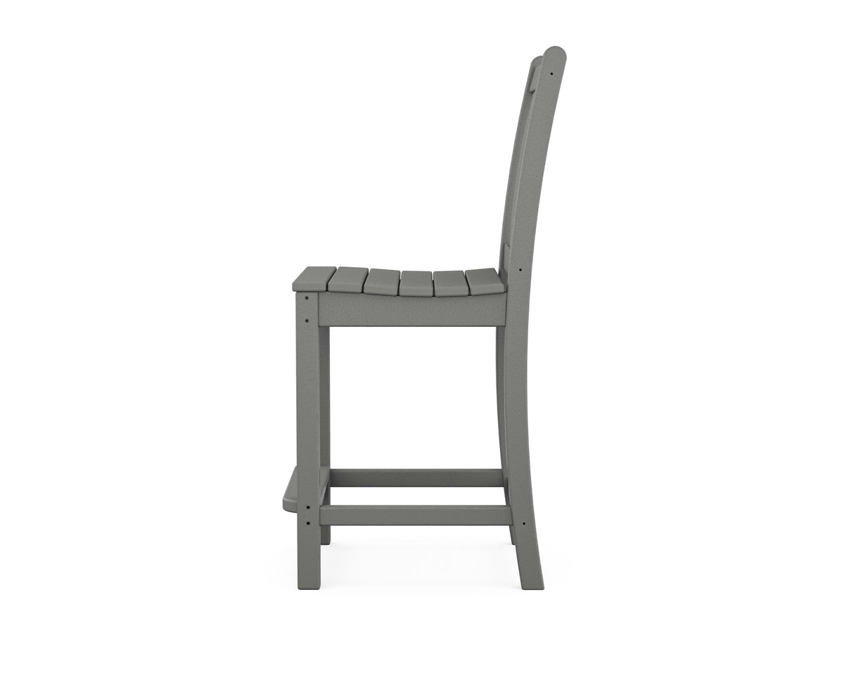 POLYWOOD Traditional Garden Counter Side Chair angle view