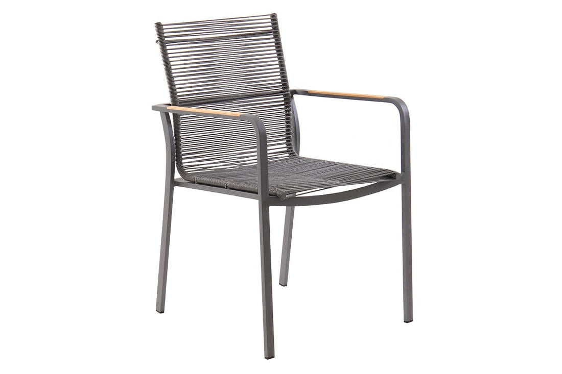 Kiera Aluminum Rope Dining Chair - Casual Furniture World