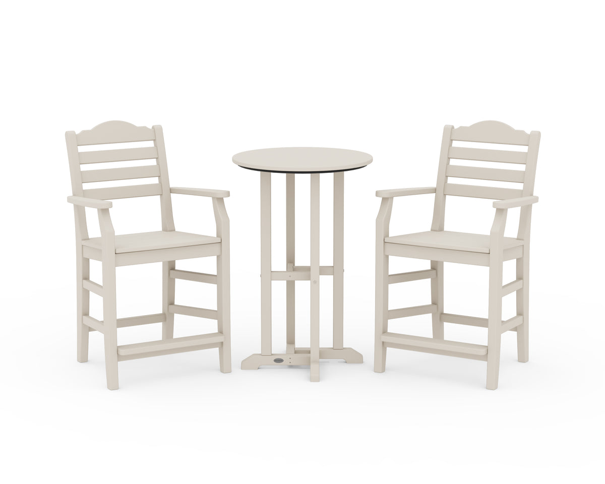 POLYWOOD Savannah 3-Piece Farmhouse Counter Set in Sand
