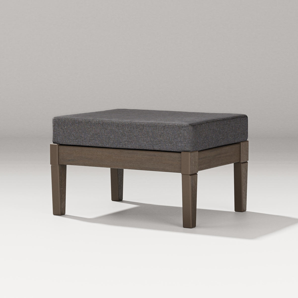 POLYWOOD Estate Lounge Ottoman in Kona / Ash Charcoal