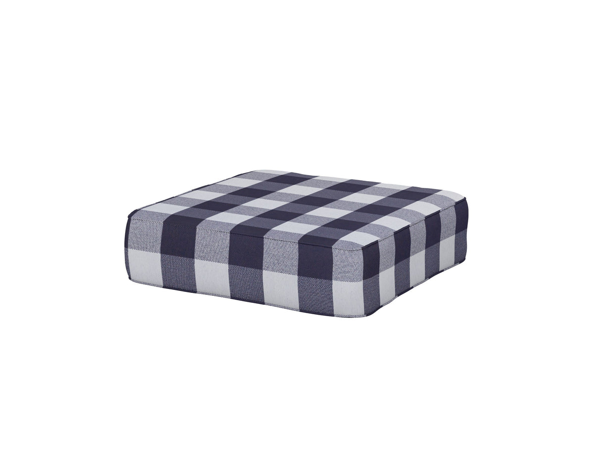 POLYWOOD Ateeva 4000 Ottoman Cushion in Buffalo Plaid Navy