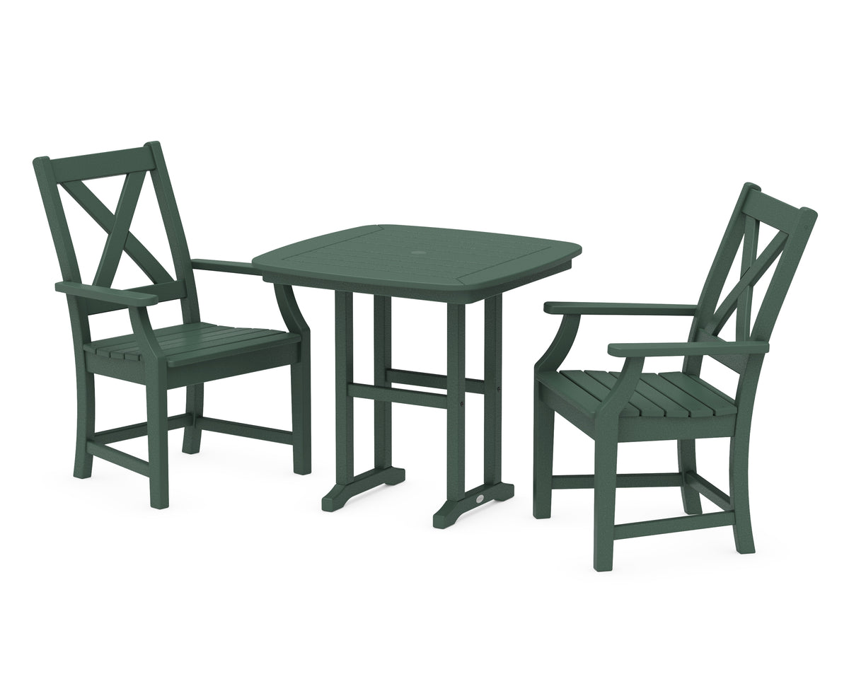 POLYWOOD Braxton 3-Piece Dining Set in Green